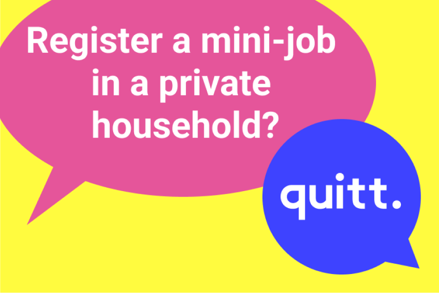 What is important to consider for mini-jobs in private households?